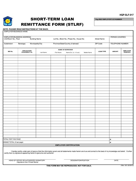 pag ibig payment form.
